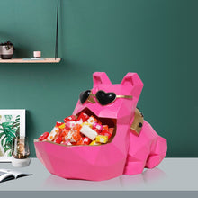 Load image into Gallery viewer, Image of an organiser english bulldog statue in the color red