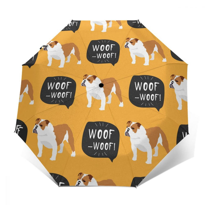 English Bulldog Love Automatic Umbrellas-Accessories-Accessories, Dogs, English Bulldog, Umbrella-1
