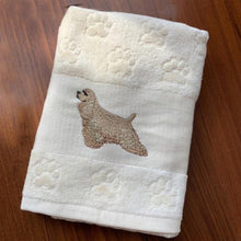 Load image into Gallery viewer, English Springer Spaniel Love Large Embroidered Cotton Towel - Series 1-Home Decor-Dogs, English Springer Spaniel, Home Decor, Towel-Cocker Spaniel-13