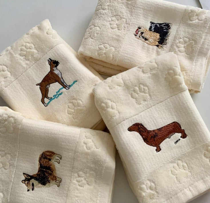 English Springer Spaniel Love Large Embroidered Cotton Towel - Series 1-Home Decor-Dogs, English Springer Spaniel, Home Decor, Towel-26