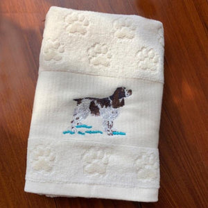 English Springer Spaniel Love Large Embroidered Cotton Towel - Series 1-Home Decor-Dogs, English Springer Spaniel, Home Decor, Towel-3