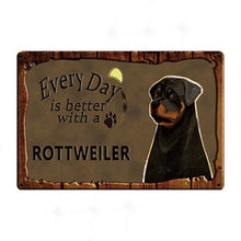 Load image into Gallery viewer, Every Day is Better with my Black Great Dane Tin Poster - Series 1-Sign Board-Dogs, Great Dane, Home Decor, Sign Board-Rottweiler-26