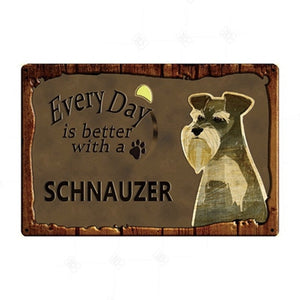 Every Day is Better with my English Springer Spaniel Tin Poster - Series 1-Sign Board-Dogs, English Springer Spaniel, Home Decor, Sign Board-Schnauzer-27
