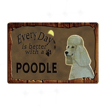 Every Day is Better with my Weimaraner Tin Poster - Series 1-Sign Board-Dogs, Home Decor, Sign Board, Weimaraner-Poodle-24