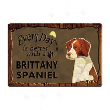 Every Day is Better with my Weimaraner Tin Poster - Series 1-Sign Board-Dogs, Home Decor, Sign Board, Weimaraner-Brittany Spaniel-7