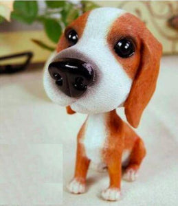 Image of a realistic and lifelike beagle bobblehead