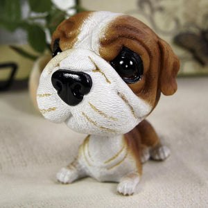 Image of super cute realistic and lifelike english bulldog bobblehead