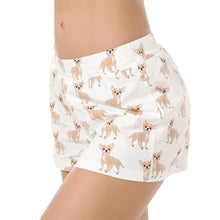 Load image into Gallery viewer, Fawn Chihuahua Love Women&#39;s Sleeping Shorts-Apparel-Apparel, Chihuahua, Dogs, Pajamas-5