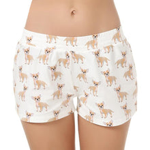Load image into Gallery viewer, Fawn Chihuahua Love Women&#39;s Sleeping Shorts-Apparel-Apparel, Chihuahua, Dogs, Pajamas-8