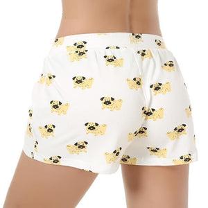 Fawn Pug Love Women's Sleeping Shorts-Apparel-Apparel, Dogs, Pajamas, Pug-2