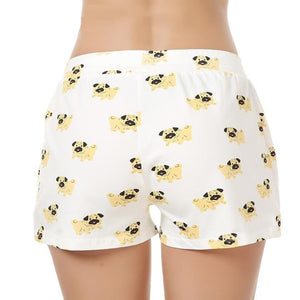 Fawn Pug Love Women's Sleeping Shorts-Apparel-Apparel, Dogs, Pajamas, Pug-3