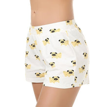 Load image into Gallery viewer, Fawn Pug Love Women&#39;s Sleeping Shorts-Apparel-Apparel, Dogs, Pajamas, Pug-4