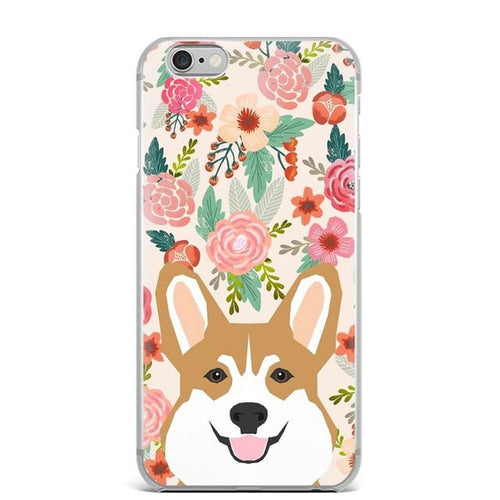 Fawn / Red Corgi in Bloom iPhone CaseCell Phone AccessoriesCorgi - Fawn / RedFor 5 5S SE