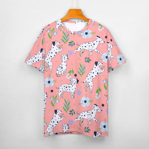 peach  t-shirt for women - dalmatian t-shirt for woman