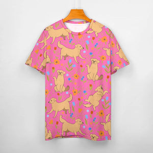 image of  a pink t-shirt -  labrador t-shirt for women 