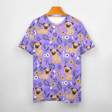 Load image into Gallery viewer, image of a plum pug t-shirt for women