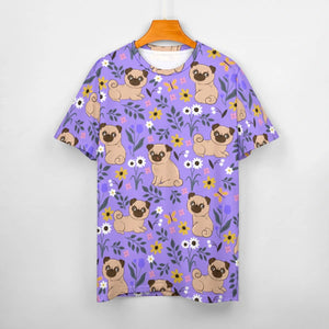 image of a plum pug t-shirt for women