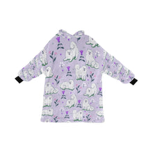 Load image into Gallery viewer, image of a lavender samoyed hoodie for women
