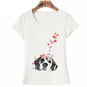 Flower Tiara Dalmatian Womens T Shirt-Apparel, Dalmatian, Dogs, T Shirt, Z1-6