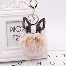 Load image into Gallery viewer, Fluffy Boston Terrier Love Keychains-Accessories-Accessories, Boston Terrier, Dogs, Keychain-Tan-4