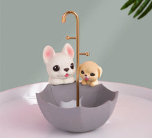 Load image into Gallery viewer, French Bulldog and Labrador Upside Down Umbrella Tabletop Organiser-Home Decor-Dogs, French Bulldog, Home Decor, Labrador, Statue-Gray with White French Bulldog-2
