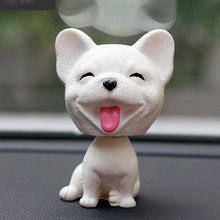 Load image into Gallery viewer, Image of a smiling french bulldog bobblehead made of plastic
