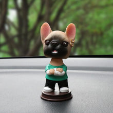 Load image into Gallery viewer, Image of a super-cute hipster French Bulldog bobblehead in fawn color
