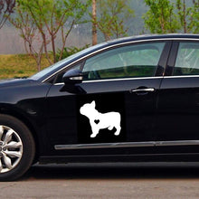 Load image into Gallery viewer, Image of french bulldog car decal in white color made of high-quality vinyl