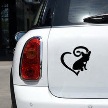 Load image into Gallery viewer, Image of i heart french bulldog car sticker in the color black
