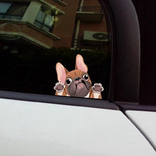 Load image into Gallery viewer, Image of a fawn french bulldog car sticker