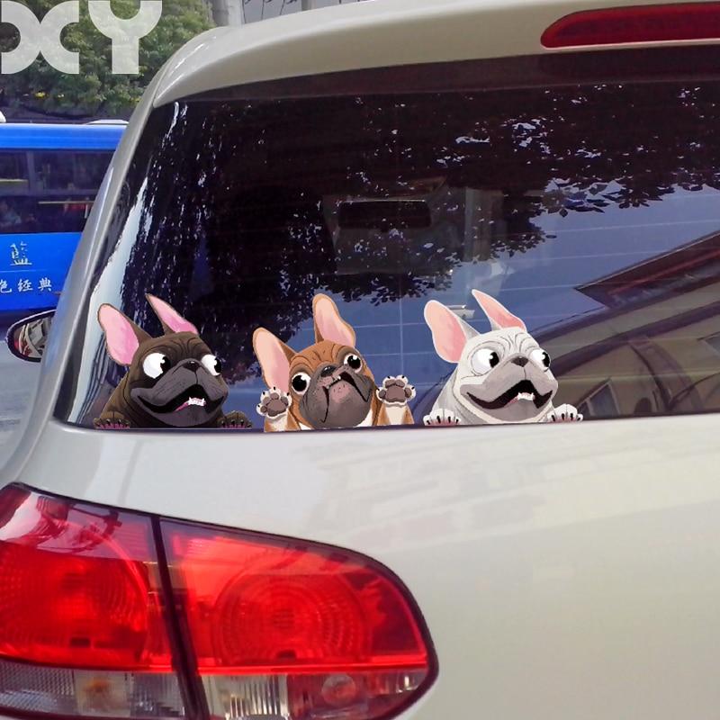 Frenchies in a Row Car Decal Stickers