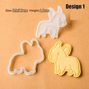 Image of a super cute french bulldog cookie cutter in design 1