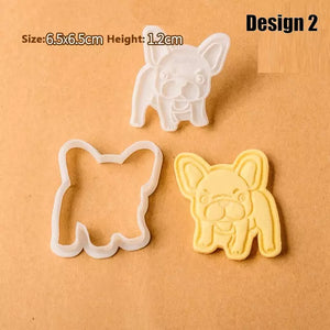 Image of a super cute french bulldog cookie cutter in design 2