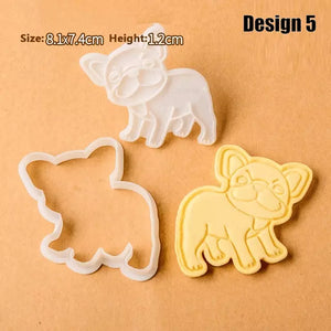 Image of a super cute french bulldog cookie cutter in design 5