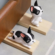 Load image into Gallery viewer, Top image of a cutest standing and on belly french bulldog door stopper