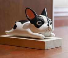 Load image into Gallery viewer, Image of a french bulldog on belly french bulldog door stopper