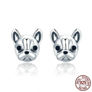Image of a pair of cutest french bulldog earrings