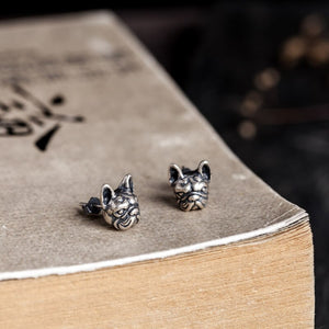 Image of super cute french bulldog earrings in a beautiful and lifelike French Bulldog design