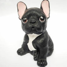 Load image into Gallery viewer, Image of a french bulldog figurine in the color black made of resin