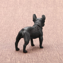 Load image into Gallery viewer, Image of french bulldog figurine in black color with intricate French Bulldog detailing