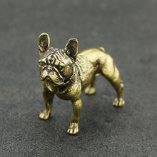 Load image into Gallery viewer, Image of french bulldog figurine made of brass with intricate French Bulldog detailing
