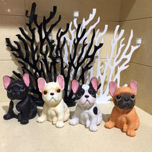 Load image into Gallery viewer, Image of four french bulldog figurines in different colors made of resin