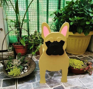 Image of a cutest 3D fawn french bulldog flower planter