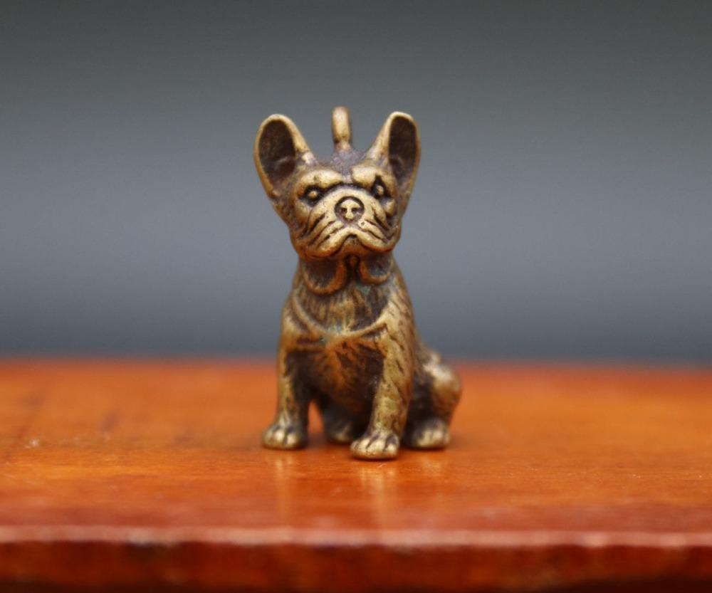 French Bulldog / Frenchie Love Copper Bronze Lucky Charm Pendant FigurineJewellery