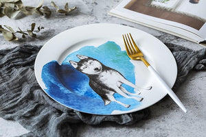 French Bulldog Love 10" Bone China Dinner PlatesHome Decor
