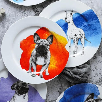 French Bulldog Love 10 Bone China Decorative Plates