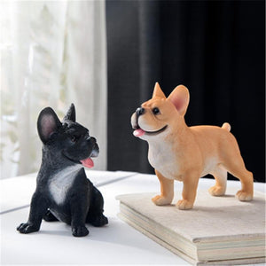 French Bulldog Love Lifelike Resin FigurinesHome Decor