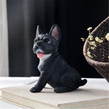 Load image into Gallery viewer, French Bulldog Love Lifelike Resin FigurinesHome DecorBlack - Sitting