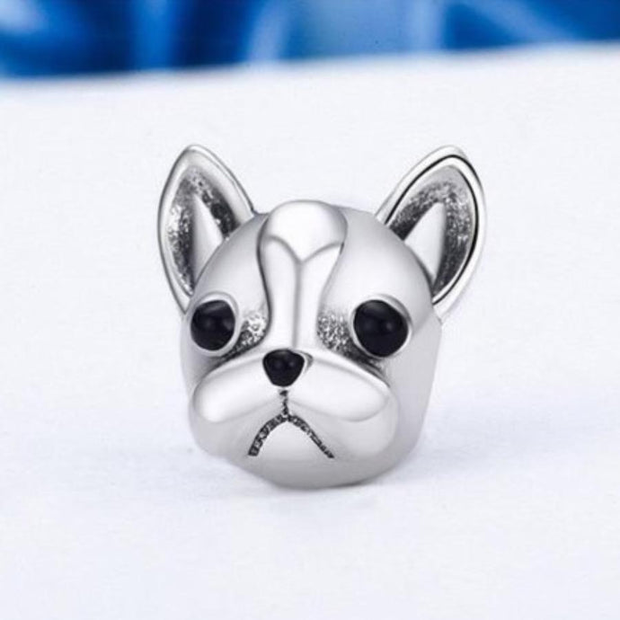 French Bulldog Love Silver Charm BeadDog Themed JewelleryFrench Bulldog - Option 1