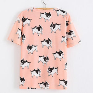 French Bulldog Love Womens T ShirtApparel